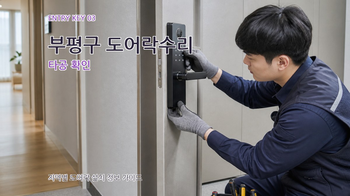 부평구 도어락수리 타공 확인