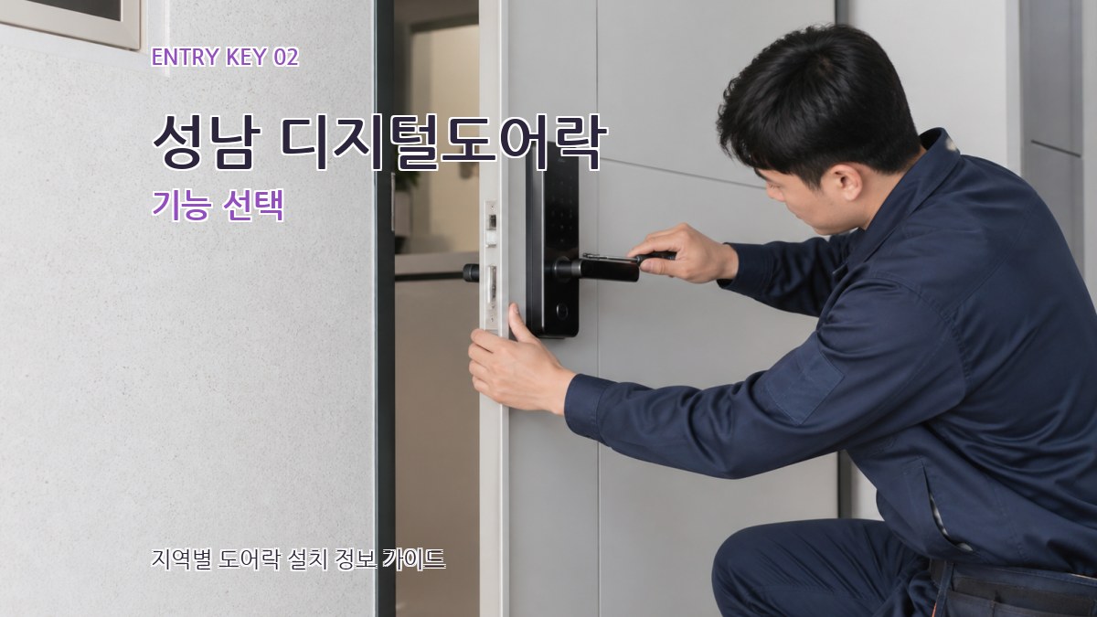 성남 디지털도어락 기능 선택