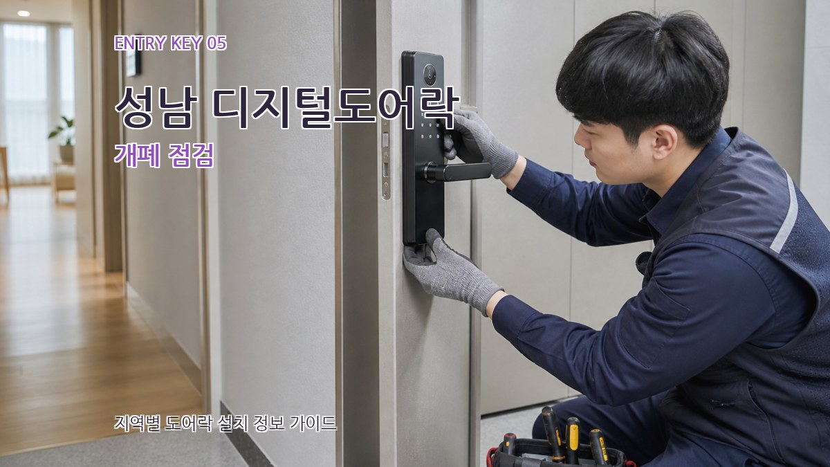 성남 디지털도어락 개폐 점검