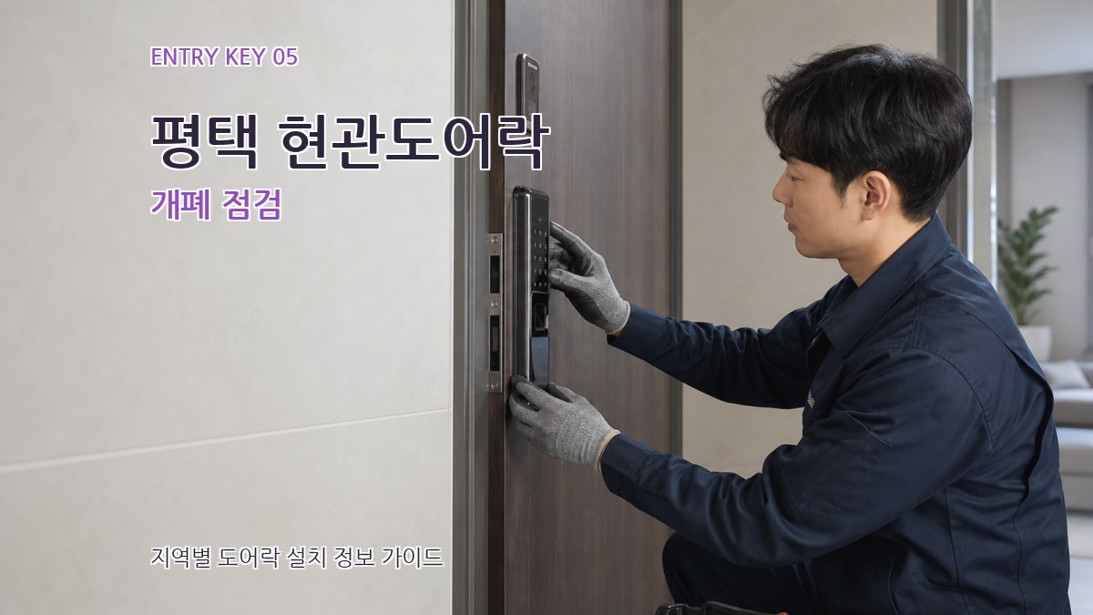 평택 현관도어락 개폐 점검