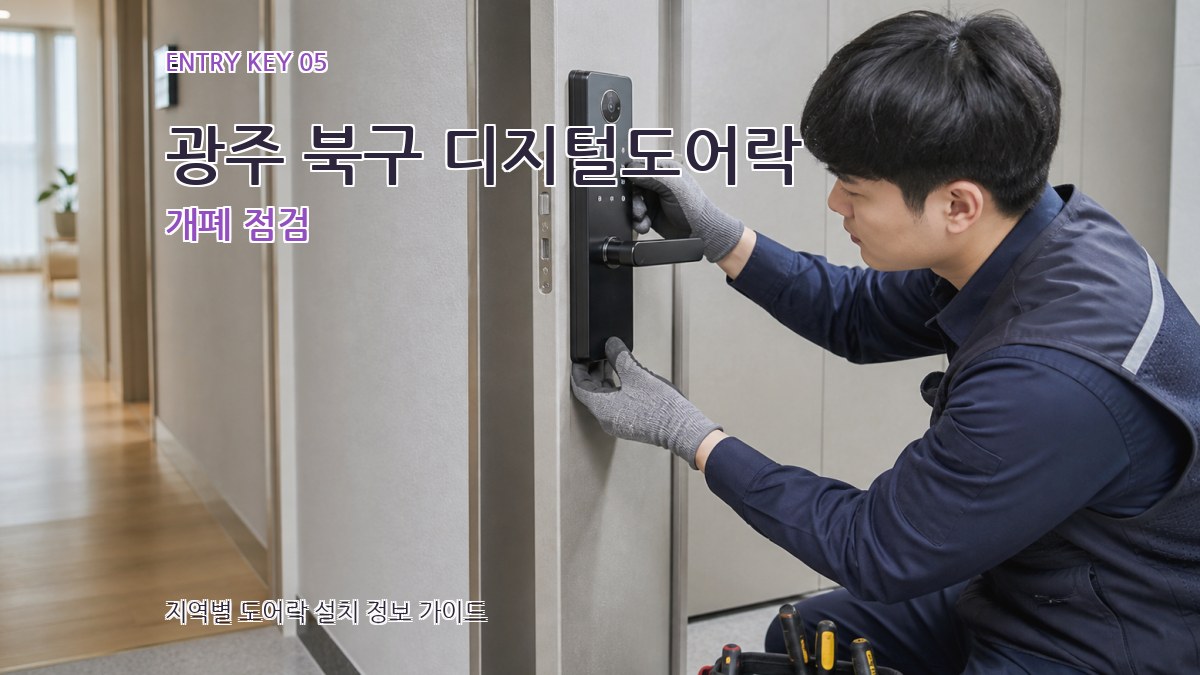 광주 북구 디지털도어락 개폐 점검