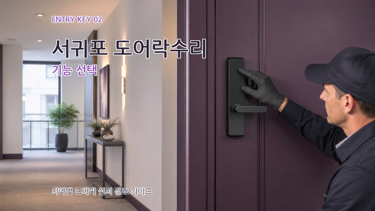 서귀포 도어락수리 기능 선택
