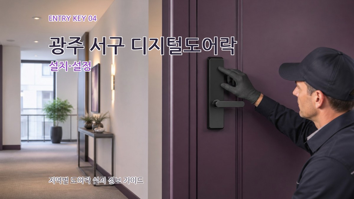 광주 서구 디지털도어락 설치·설정