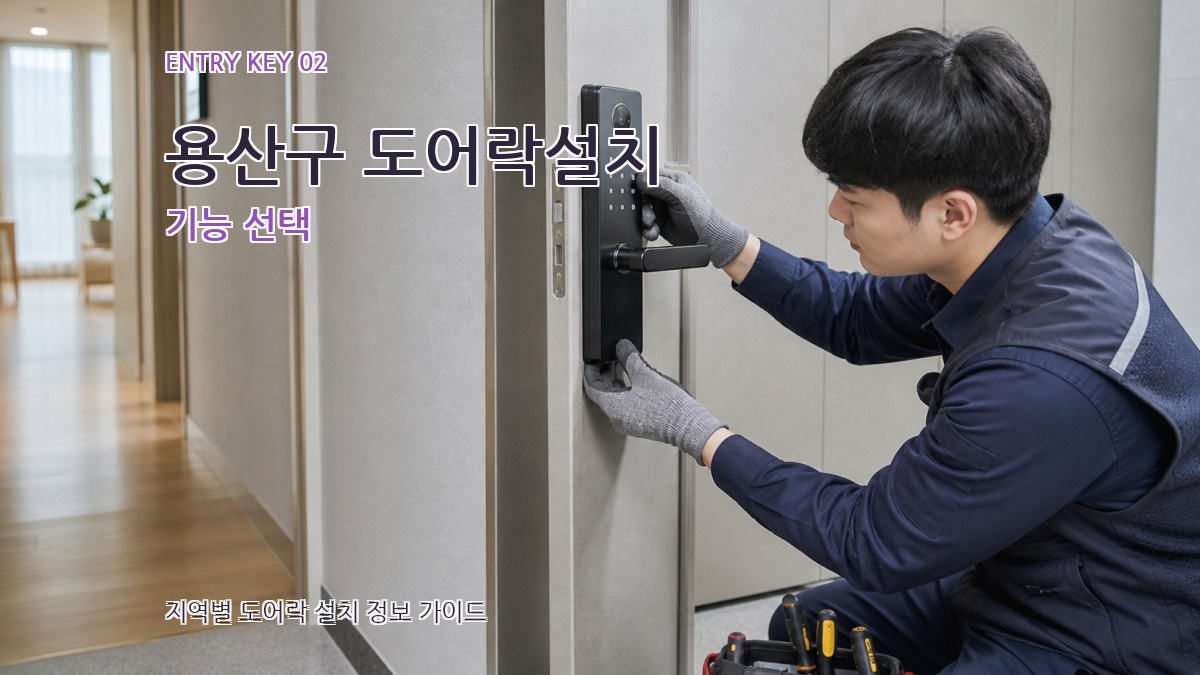 용산구 도어락설치 기능 선택