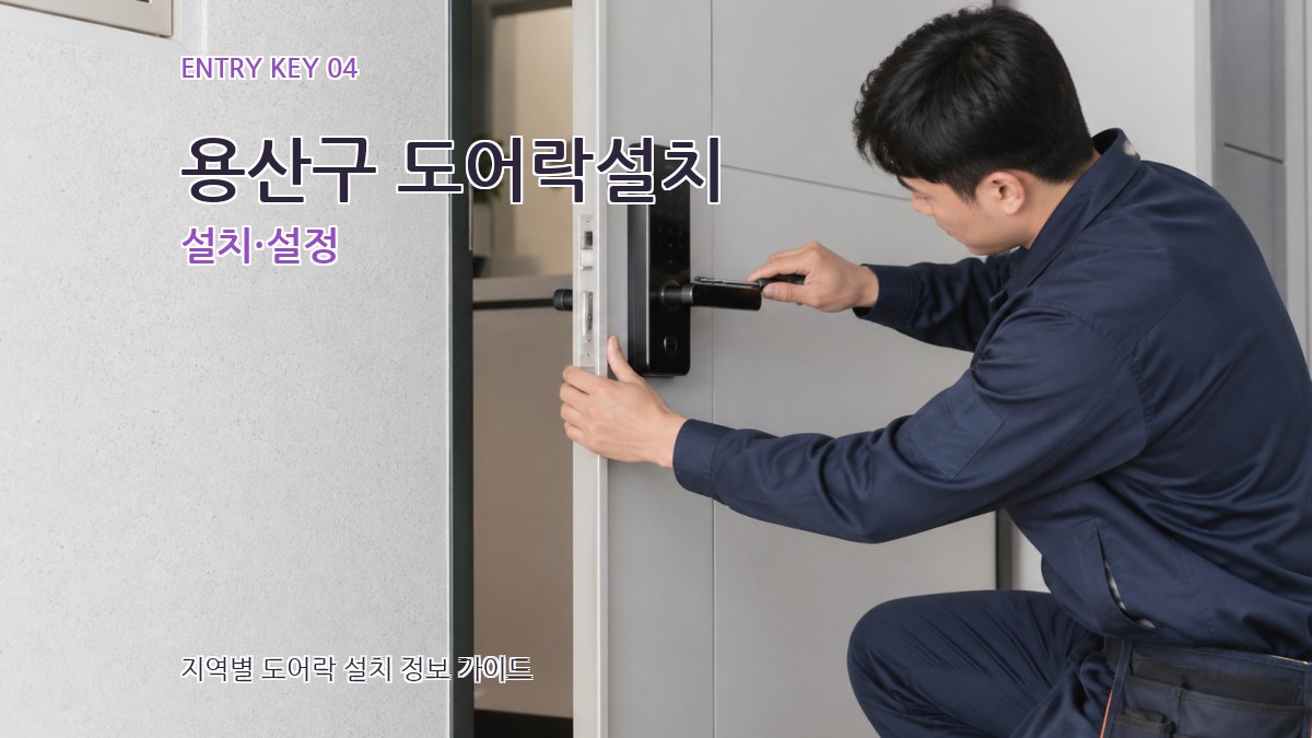 용산구 도어락설치 설치·설정