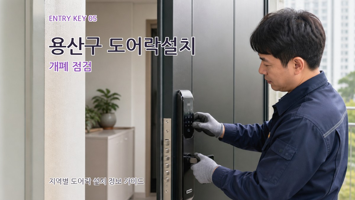 용산구 도어락설치 개폐 점검
