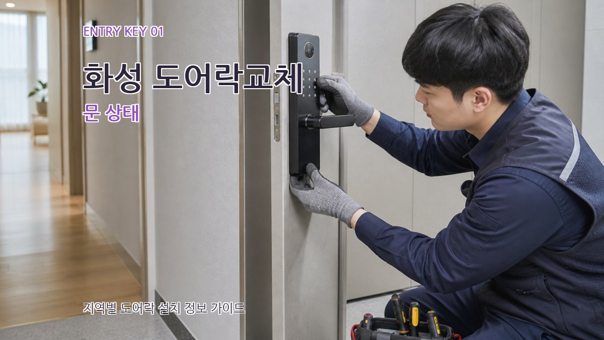 화성 도어락교체 문 상태