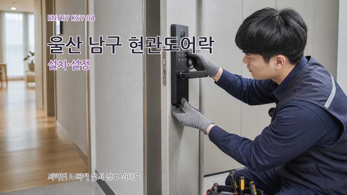 울산 남구 현관도어락 설치·설정