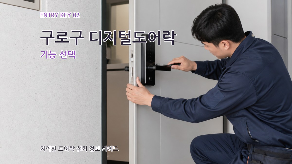구로구 디지털도어락 기능 선택