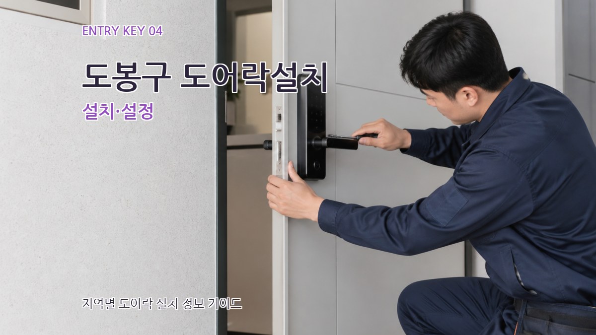 도봉구 도어락설치 설치·설정