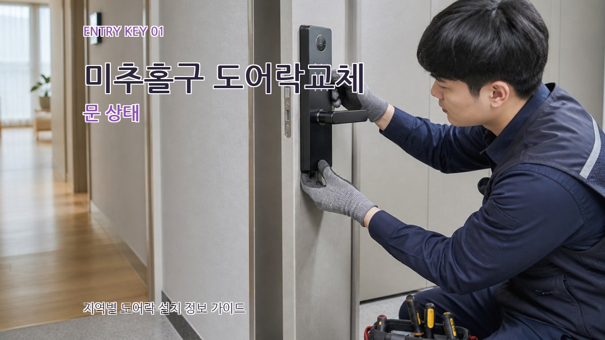 미추홀구 도어락교체 문 상태