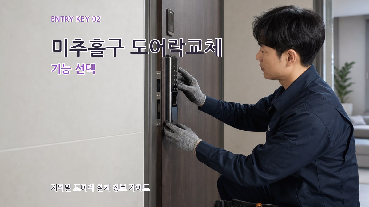 미추홀구 도어락교체 기능 선택