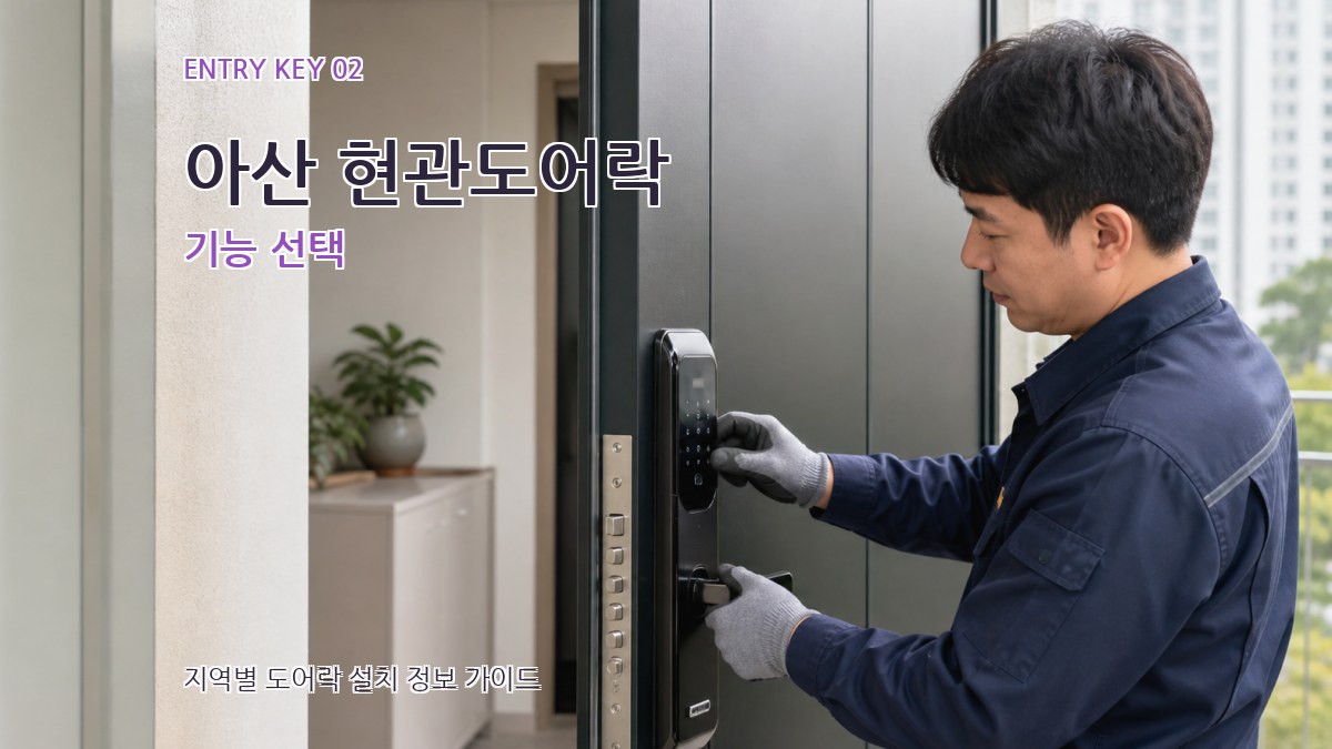 아산 현관도어락 기능 선택