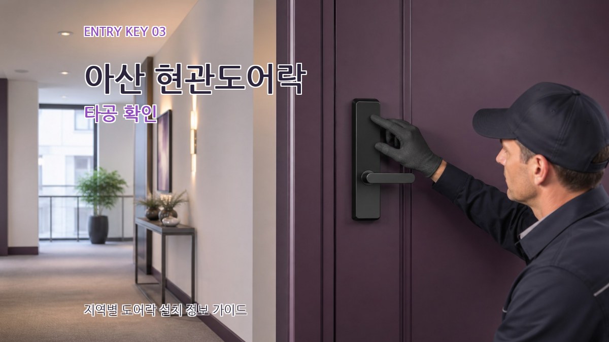 아산 현관도어락 타공 확인