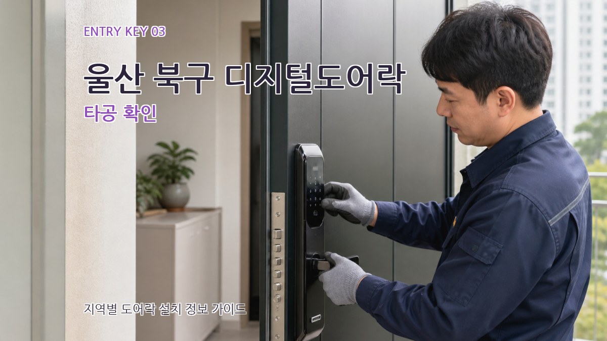 울산 북구 디지털도어락 타공 확인