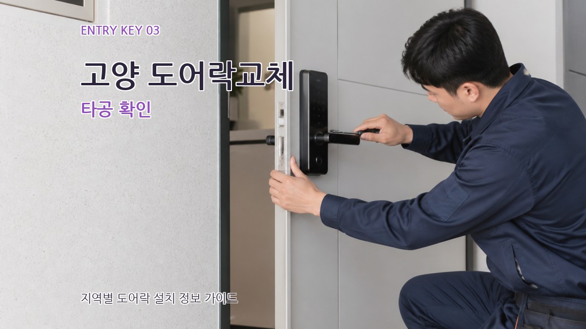고양 도어락교체 타공 확인