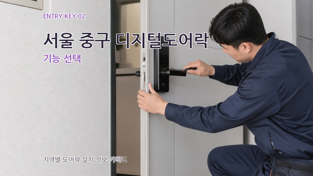 서울 중구 디지털도어락 기능 선택