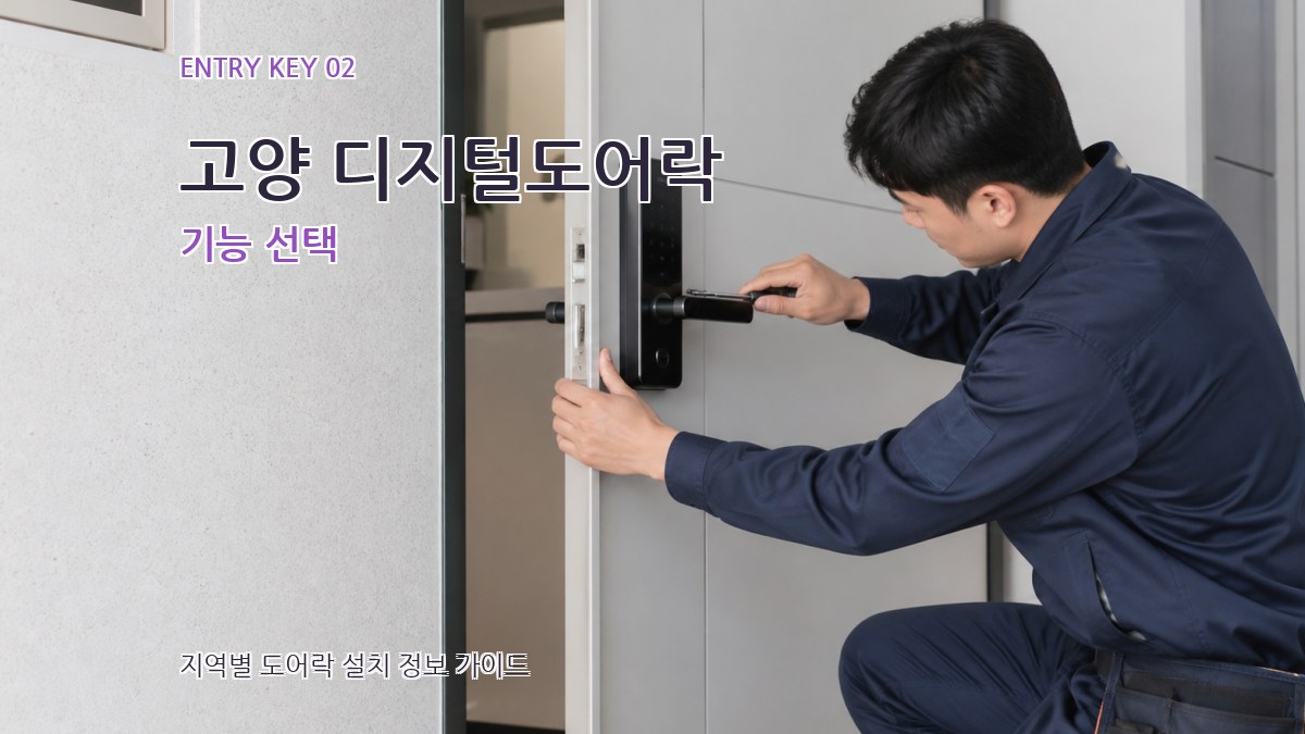 고양 디지털도어락 기능 선택