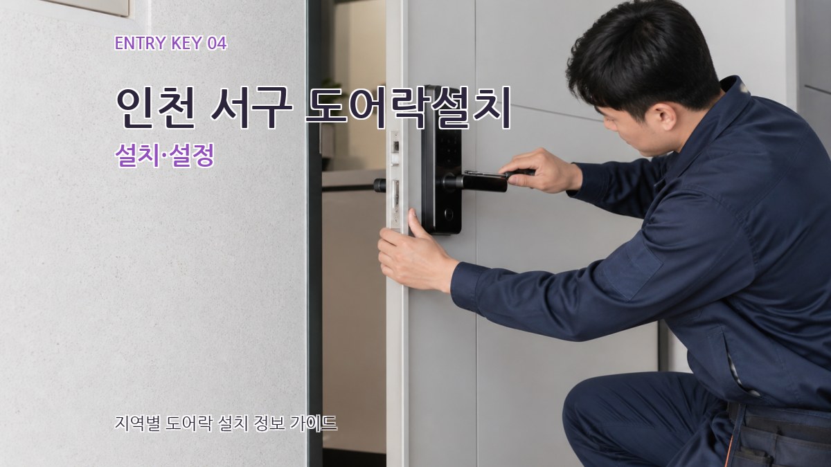 인천 서구 도어락설치 설치·설정