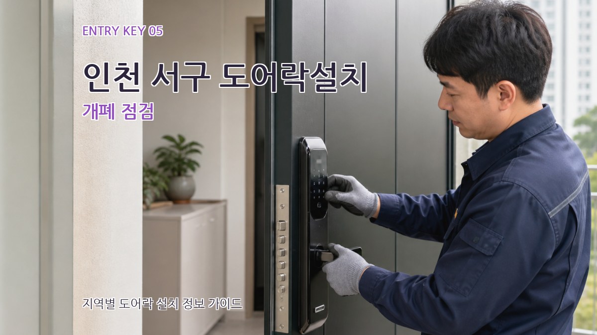 인천 서구 도어락설치 개폐 점검