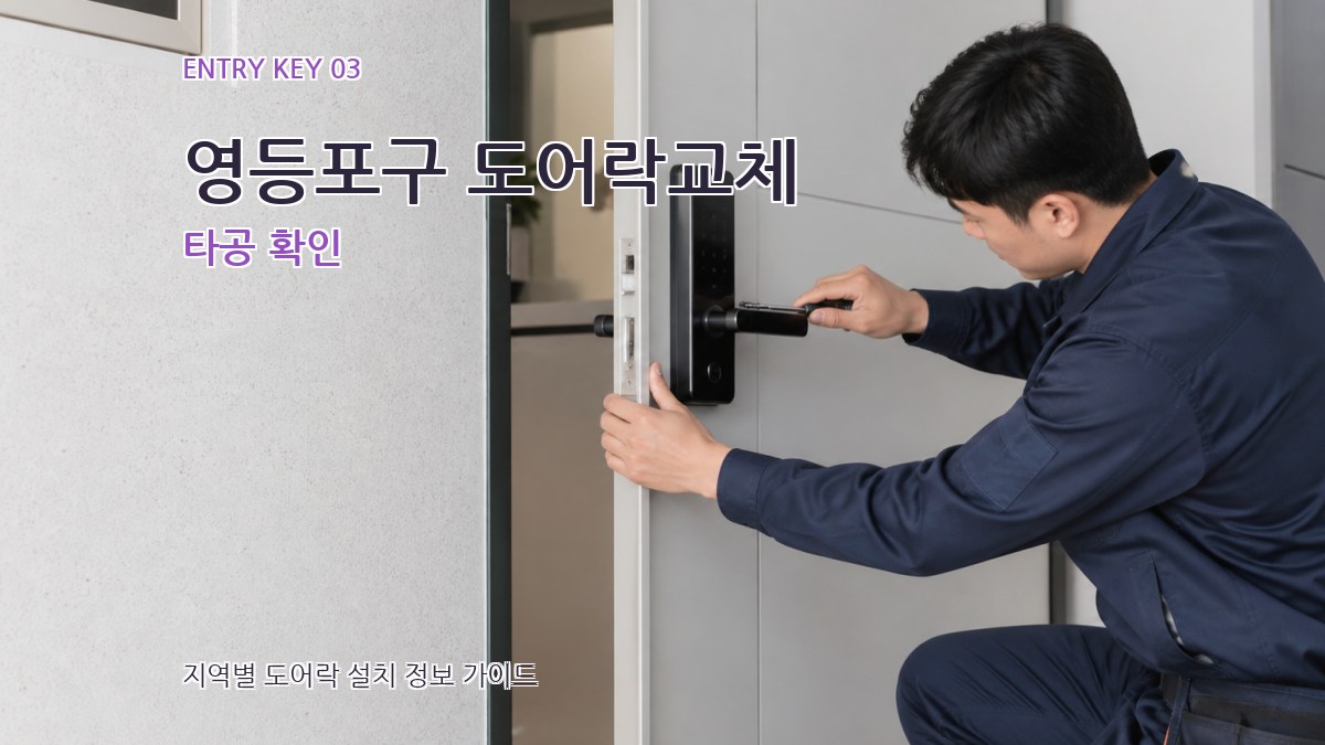 영등포구 도어락교체 타공 확인