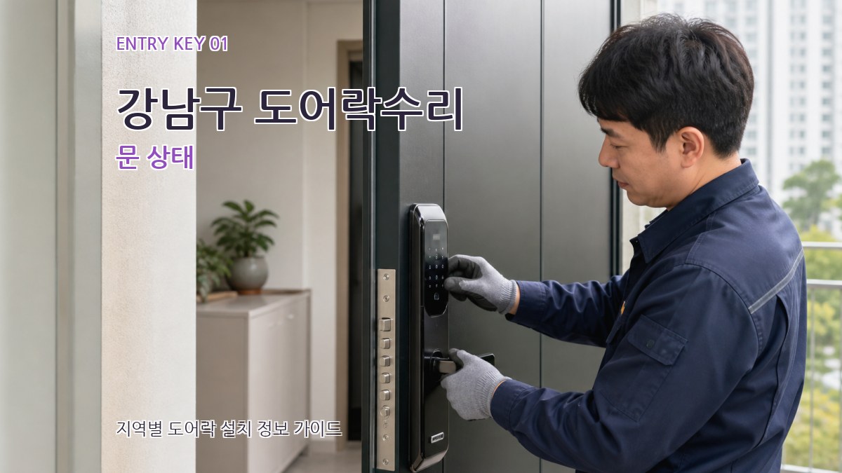 강남구 도어락수리 문 상태