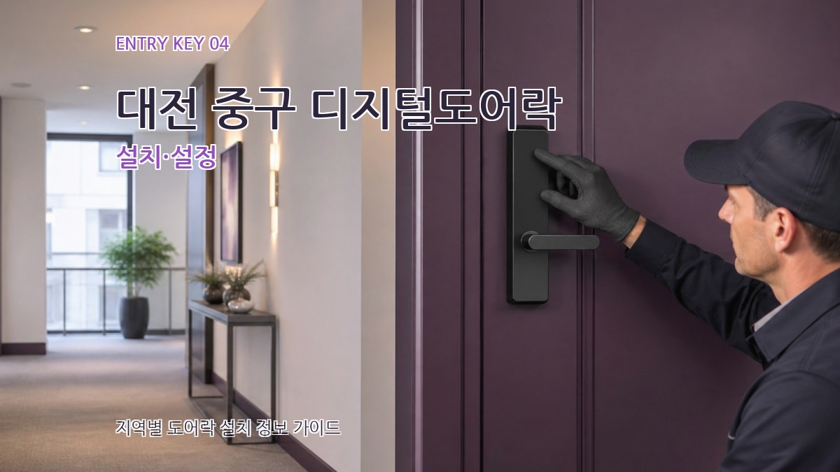 대전 중구 디지털도어락 설치·설정