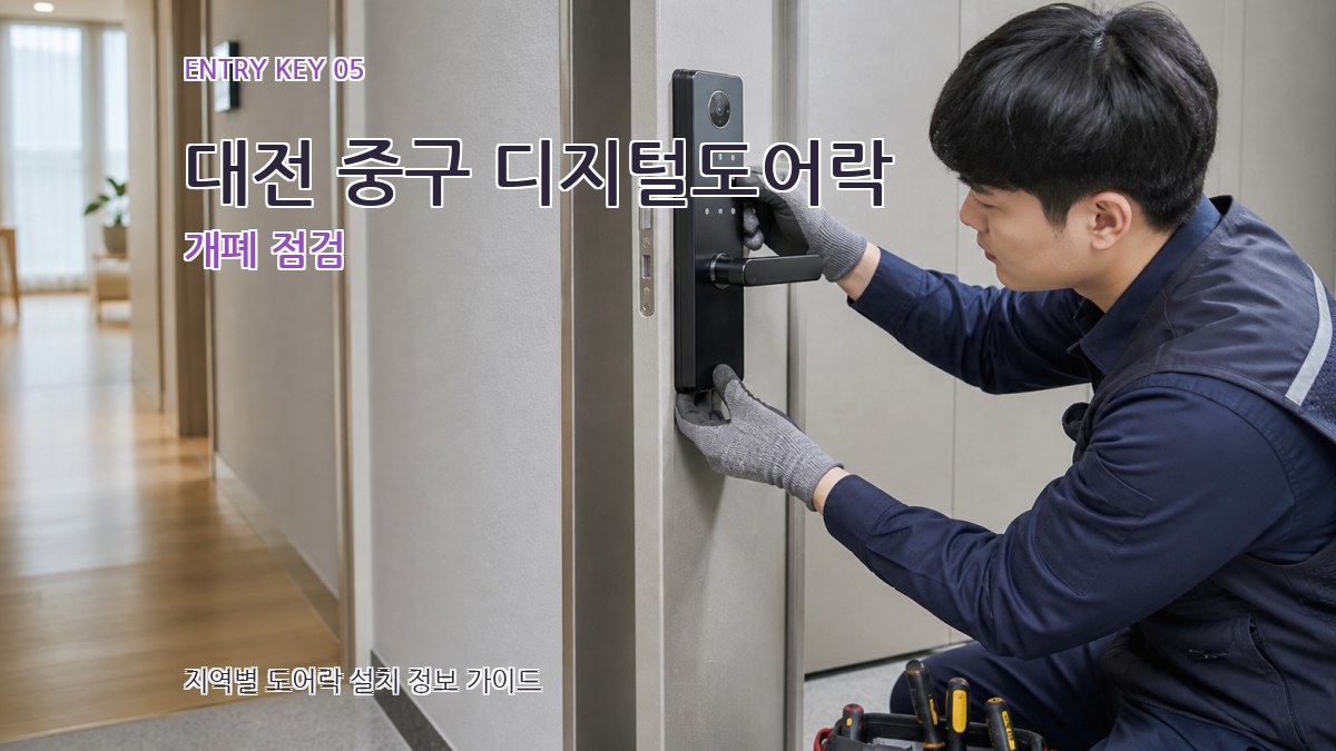 대전 중구 디지털도어락 개폐 점검