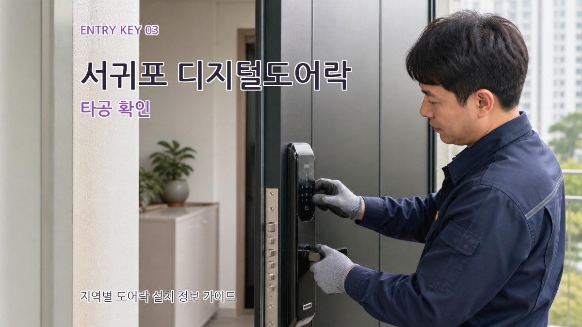 서귀포 디지털도어락 타공 확인
