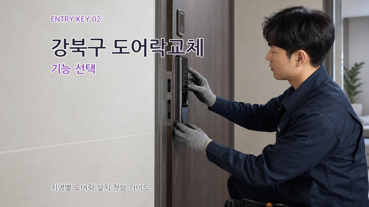 강북구 도어락교체 기능 선택