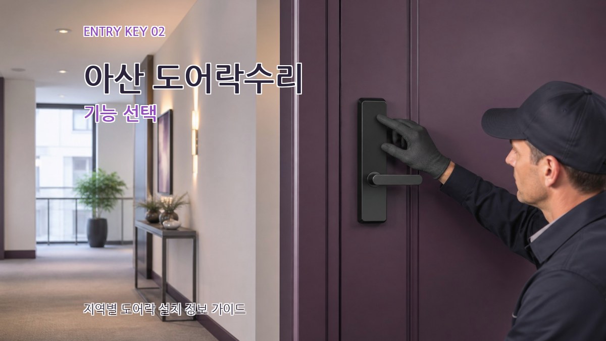 아산 도어락수리 기능 선택