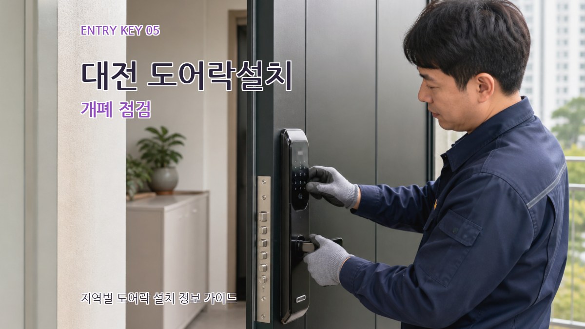 대전 도어락설치 개폐 점검