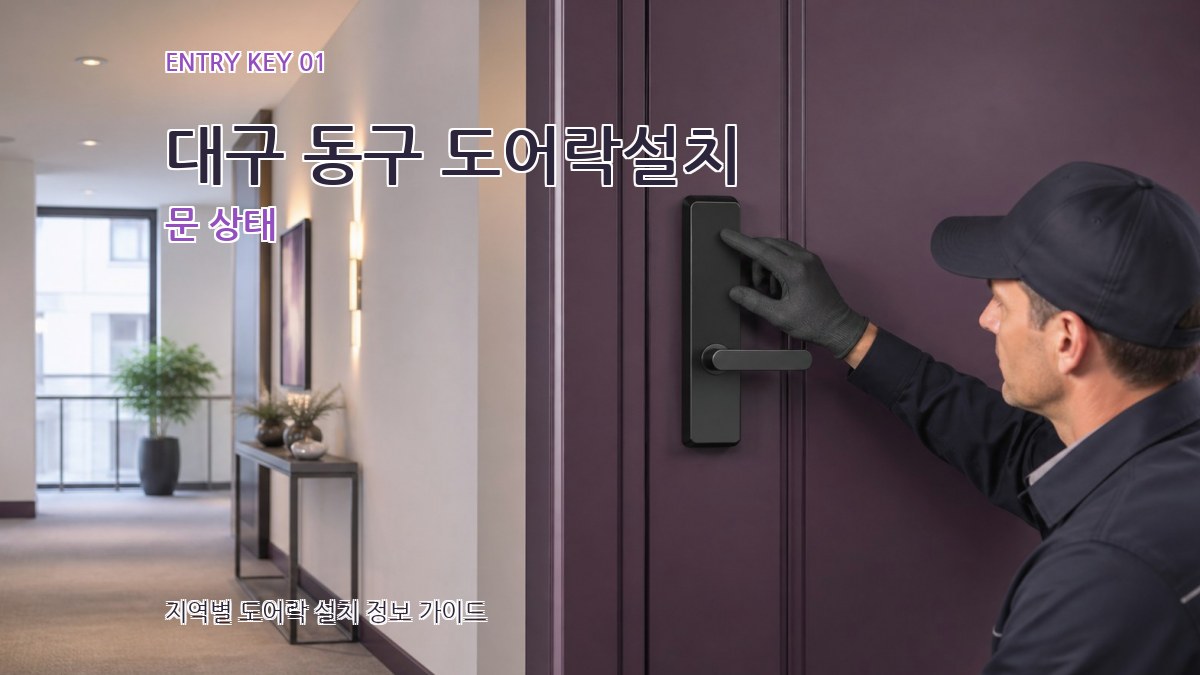 대구 동구 도어락설치 문 상태