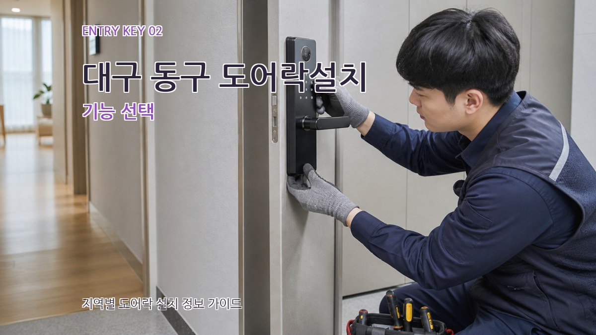 대구 동구 도어락설치 기능 선택