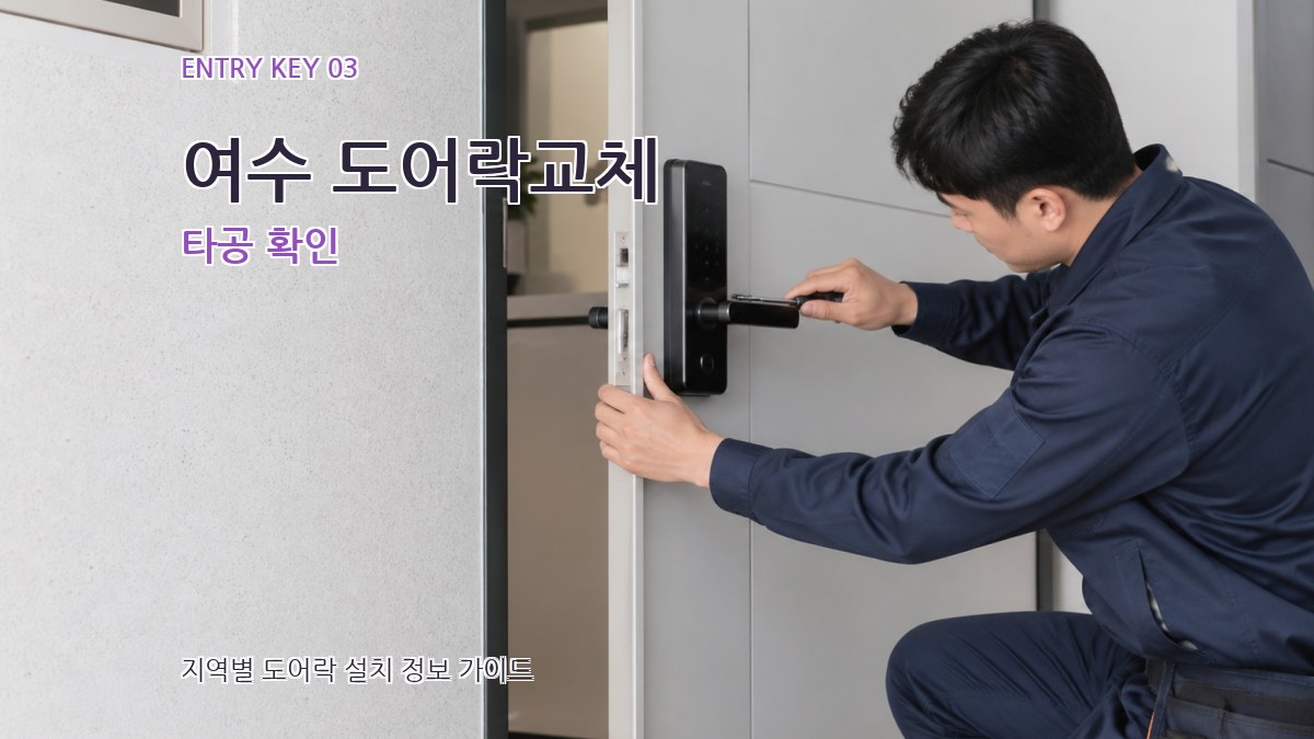 여수 도어락교체 타공 확인