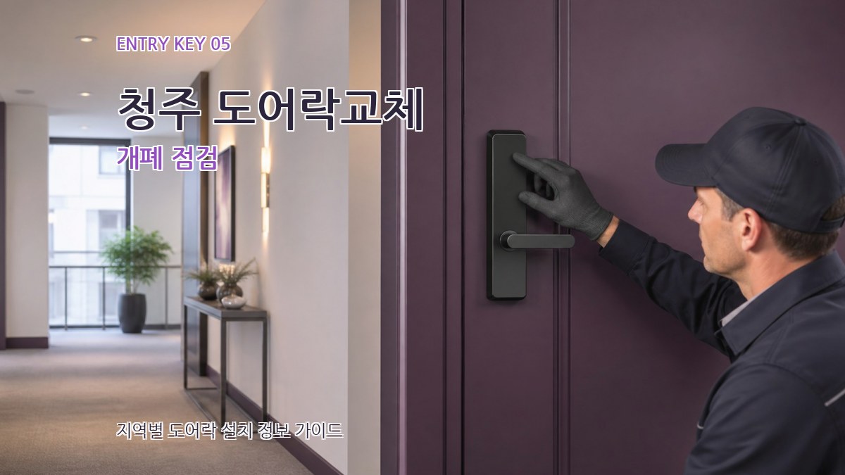 청주 도어락교체 개폐 점검