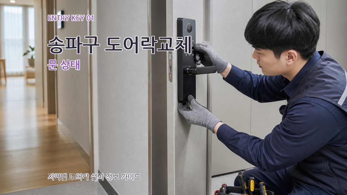 송파구 도어락교체 문 상태
