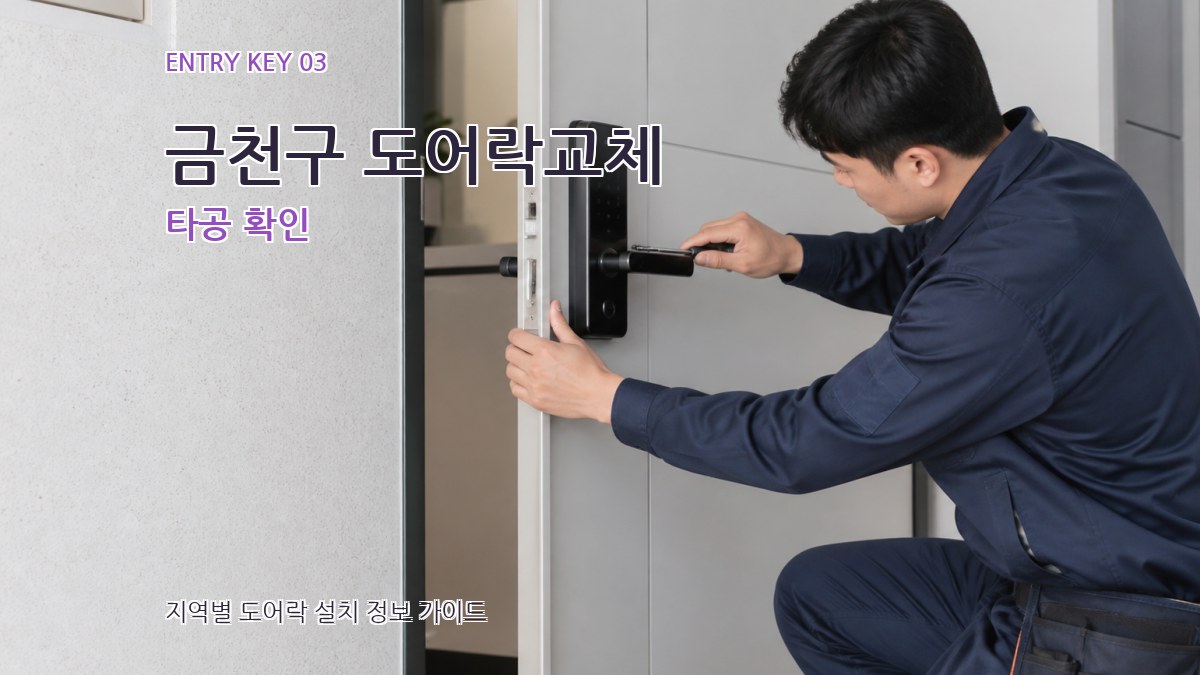 금천구 도어락교체 타공 확인