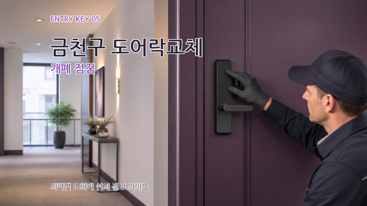 금천구 도어락교체 개폐 점검