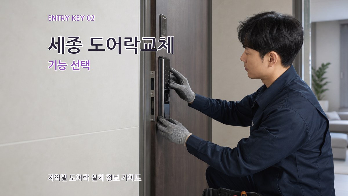 세종 도어락교체 기능 선택