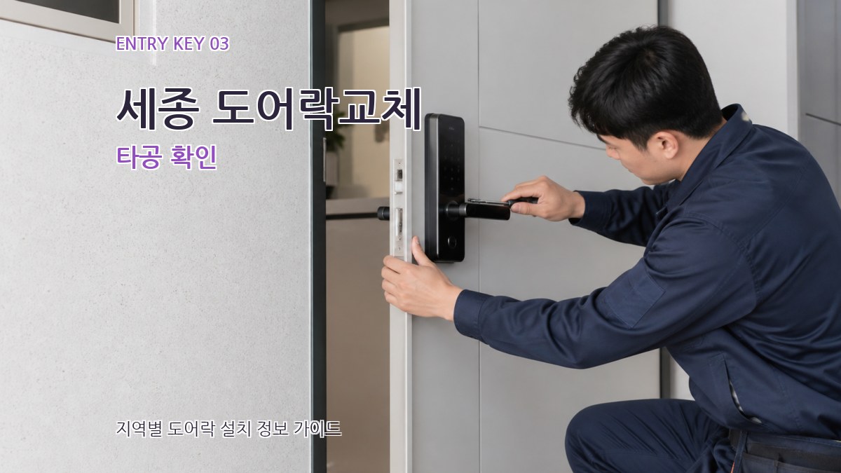 세종 도어락교체 타공 확인