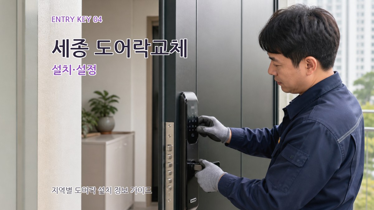 세종 도어락교체 설치·설정