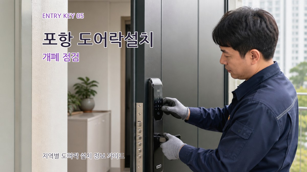 포항 도어락설치 개폐 점검