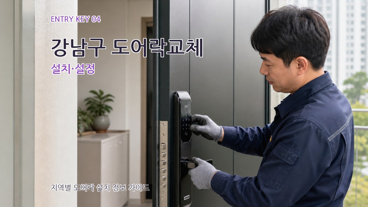 강남구 도어락교체 설치·설정