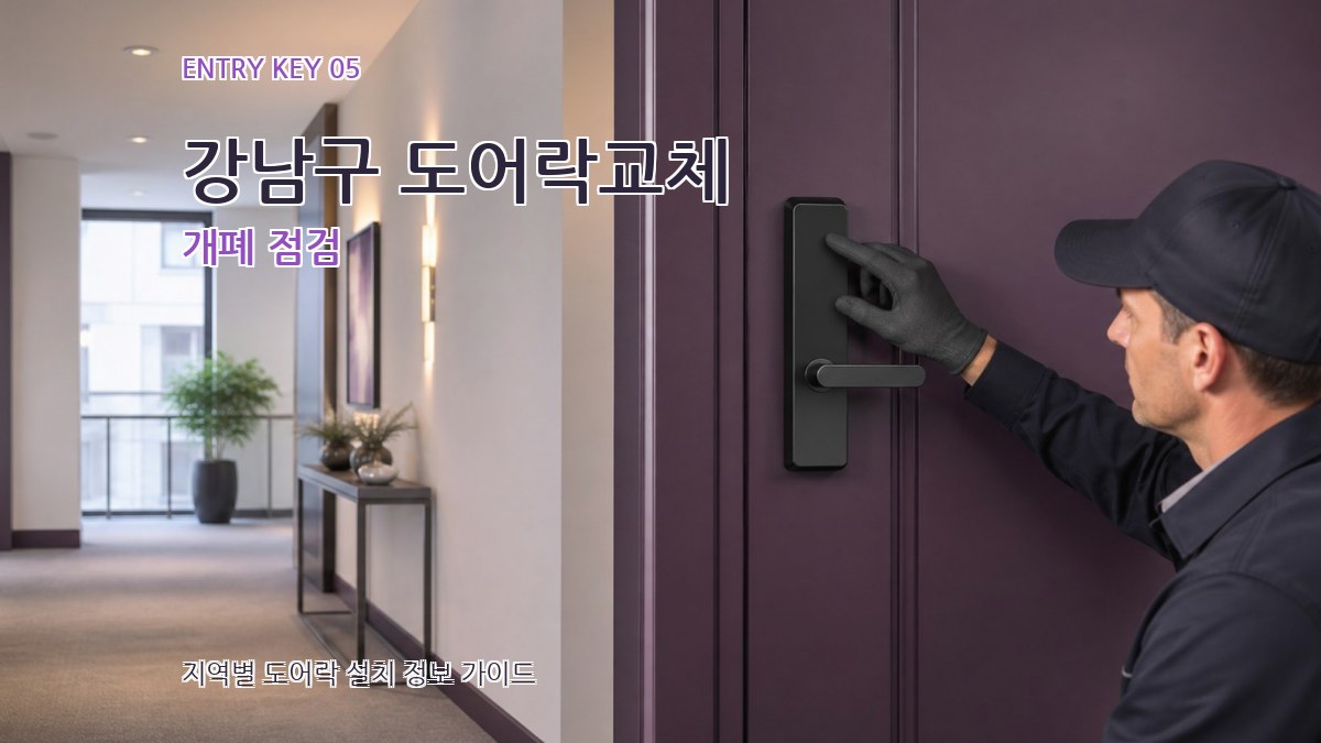 강남구 도어락교체 개폐 점검