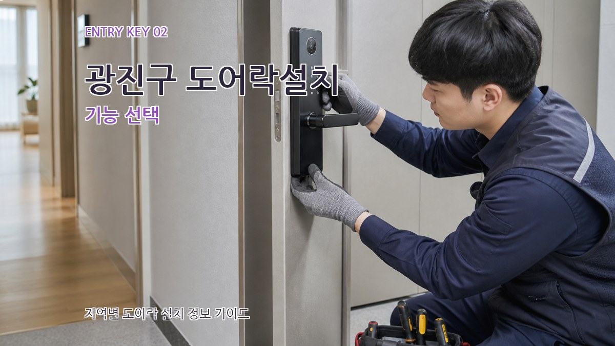 광진구 도어락설치 기능 선택