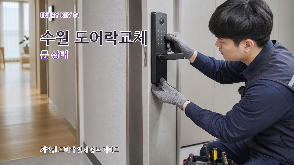 수원 도어락교체 문 상태