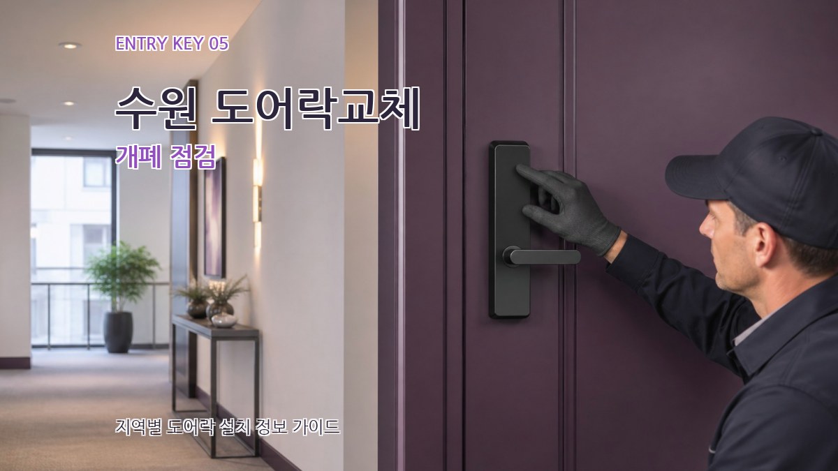 수원 도어락교체 개폐 점검