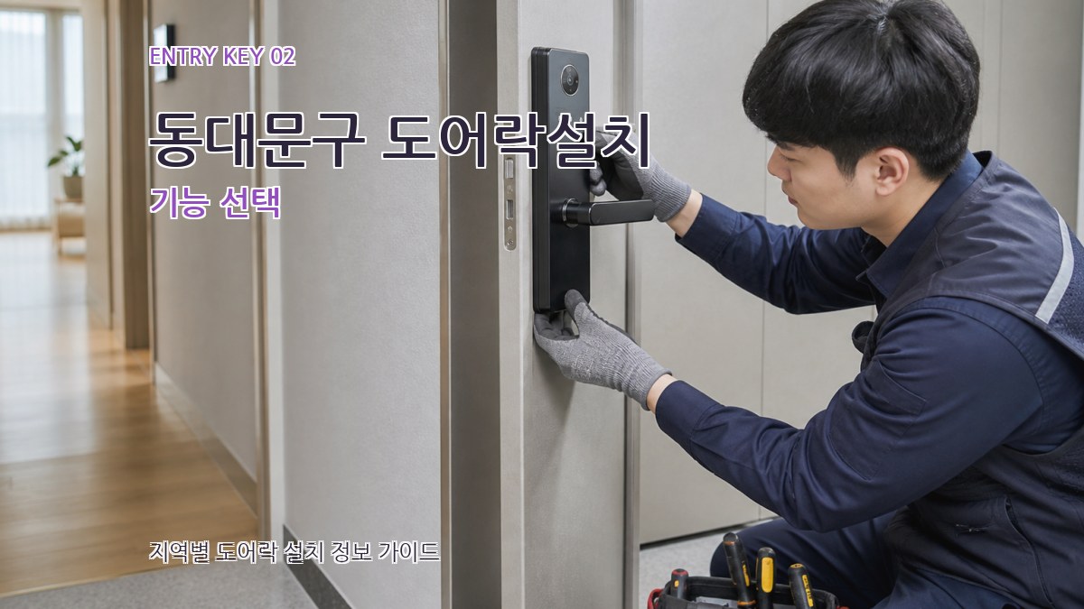 동대문구 도어락설치 기능 선택