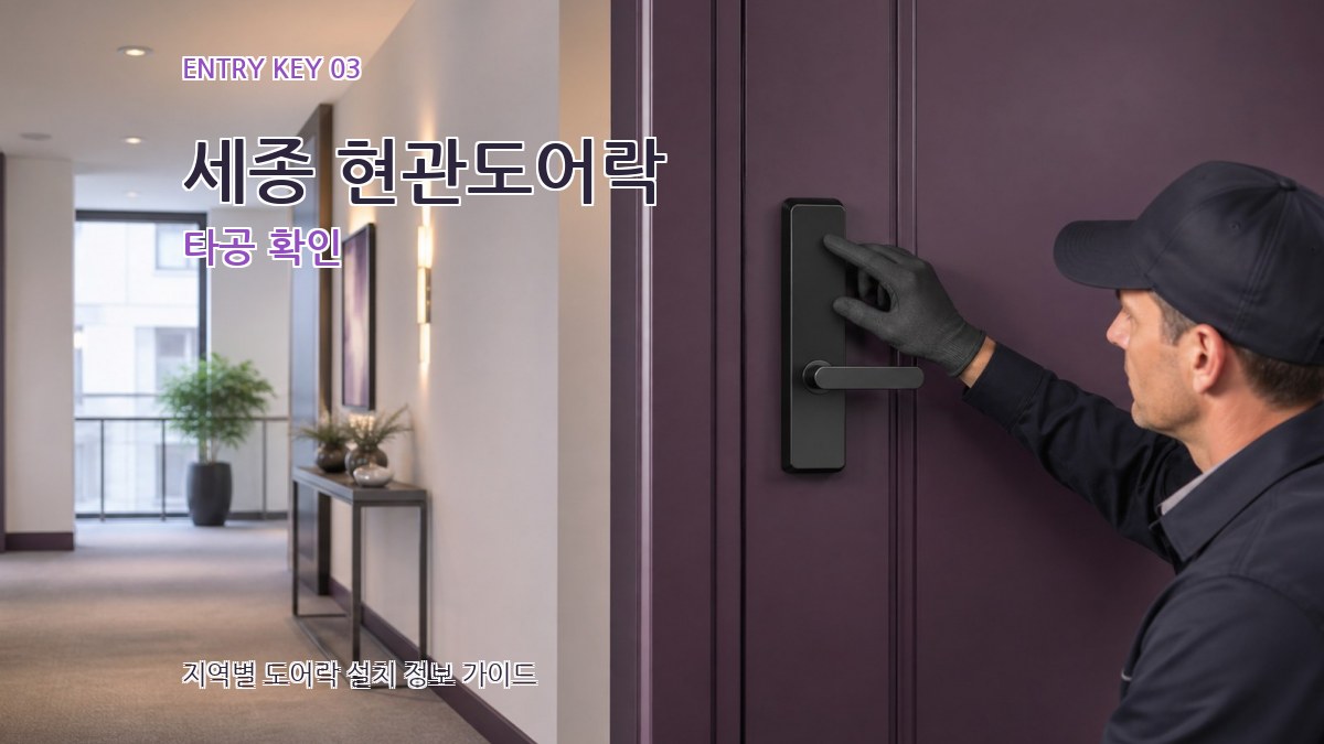 세종 현관도어락 타공 확인